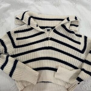 Striped American Eagle Sweater Zip Up